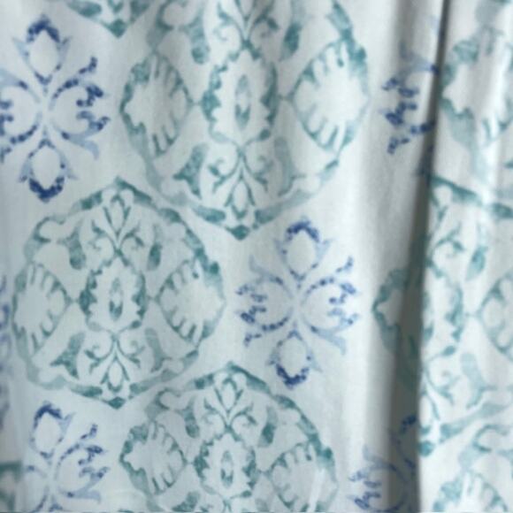 Stetson Cowboy Button Down White Shirt Blue & Green Paisley Print Size Large - Picture 6 of 11